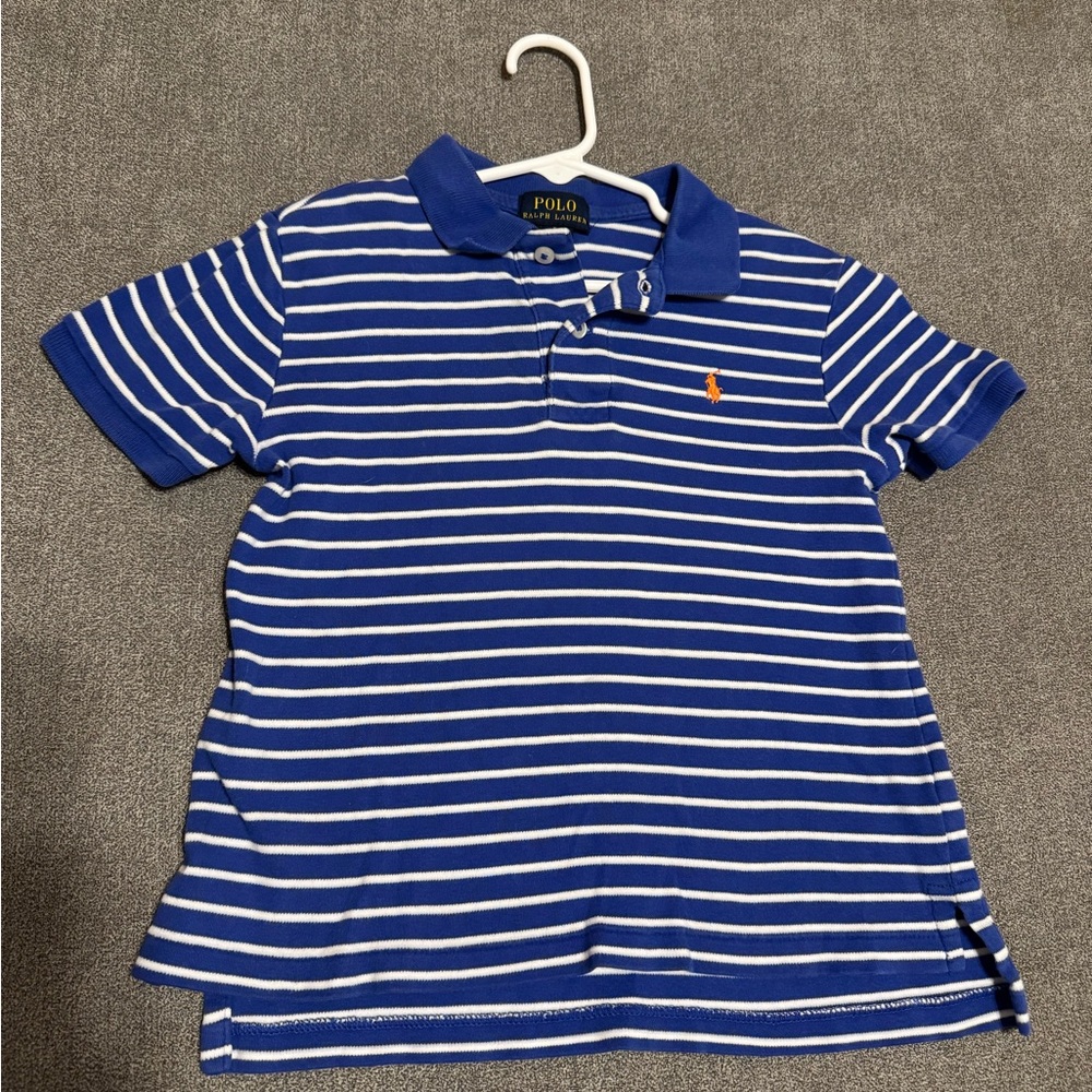 Polo by Ralph Lauren Blue and White Striped Polo Shirt